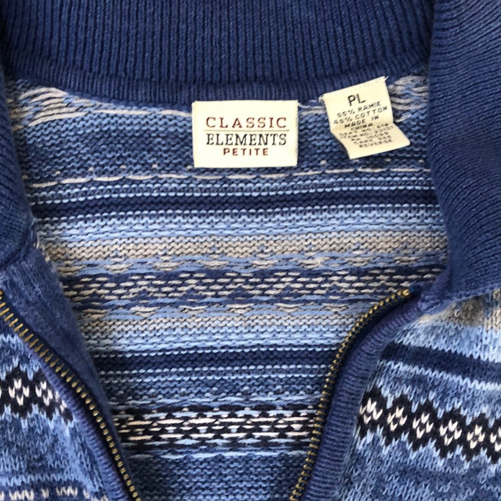 Blue patterned sweater - Picture 2 of 3